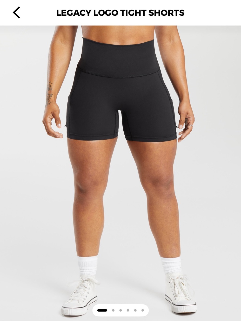 Gymshark Legacy Logo Tight Shorts - Black (small)
